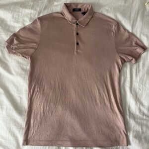 Theory Men’s Dusty Rose Pink Polo Shirt
